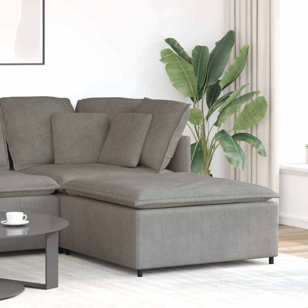 vidaXL Podnóżek do sofy modułowej modułowej jasnoszary 100x100x48 cm