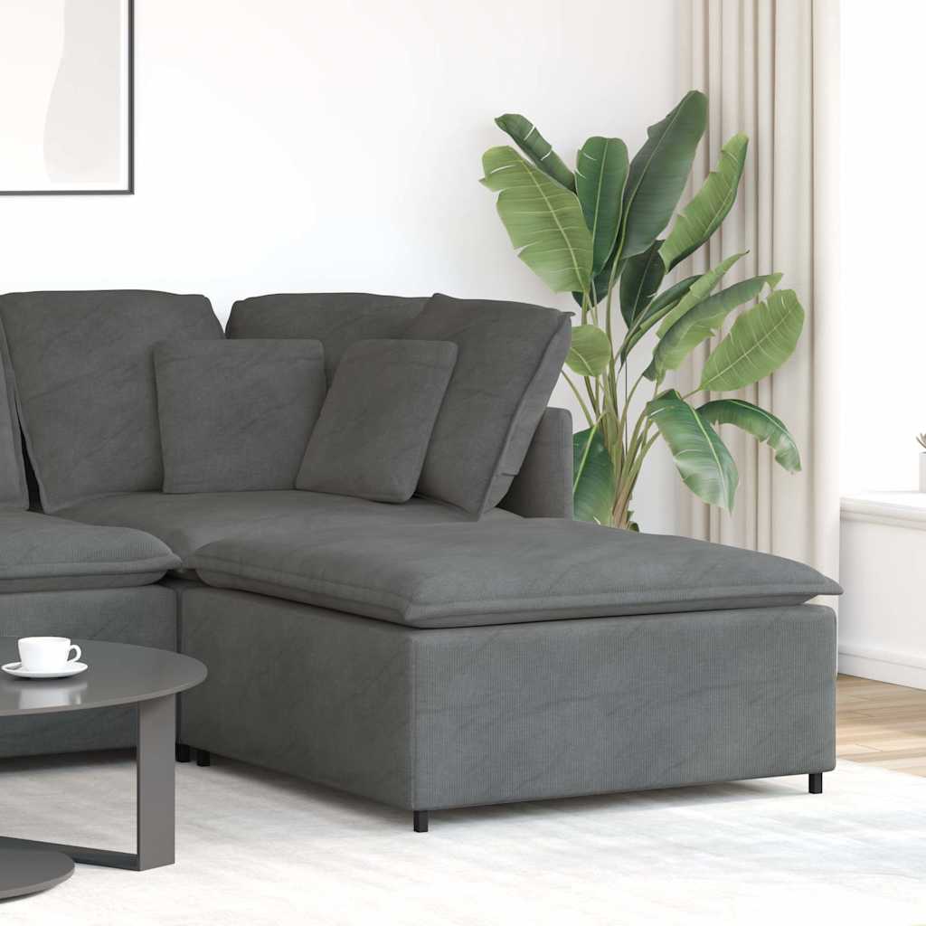 vidaXL Podnóżek do sofy modułowej modułowej Ciemnoszary 100x100x48 cm