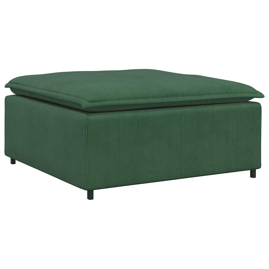 vidaXL Modułowy podnóżek do sofy modułowej ciemnozielona 100x100x48 cm