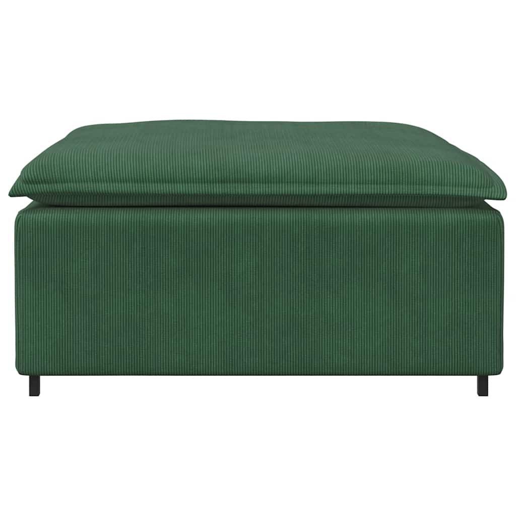 vidaXL Modułowy podnóżek do sofy modułowej ciemnozielona 100x100x48 cm