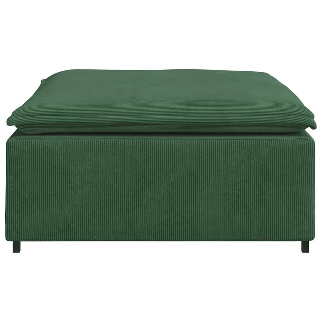vidaXL Modułowy podnóżek do sofy modułowej ciemnozielona 100x100x48 cm