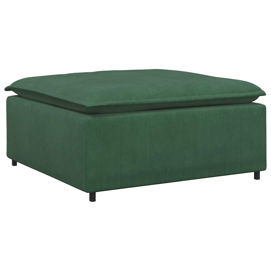 vidaXL Modułowy podnóżek do sofy modułowej ciemnozielona 100x100x48 cm
