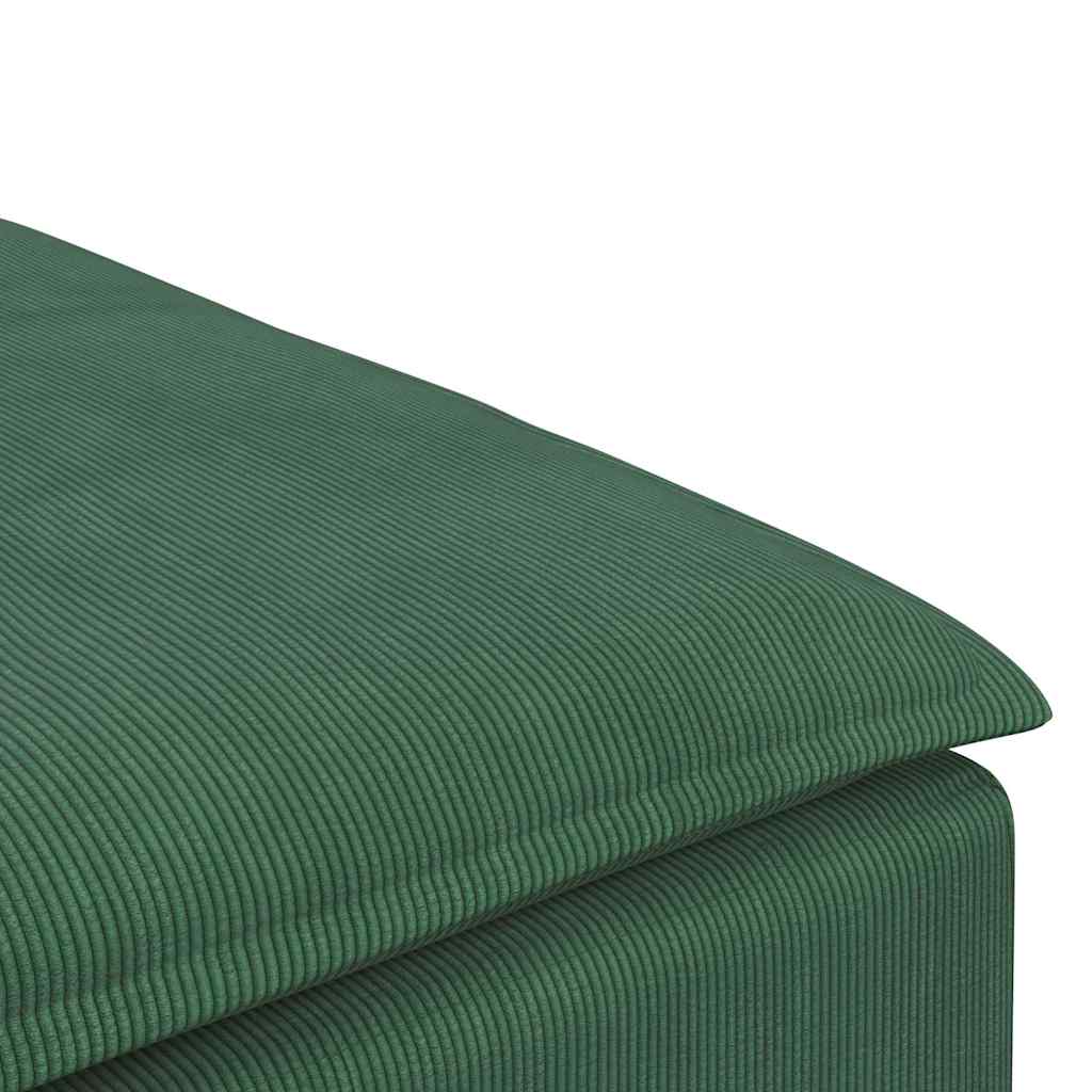 vidaXL Modułowy podnóżek do sofy modułowej ciemnozielona 100x100x48 cm