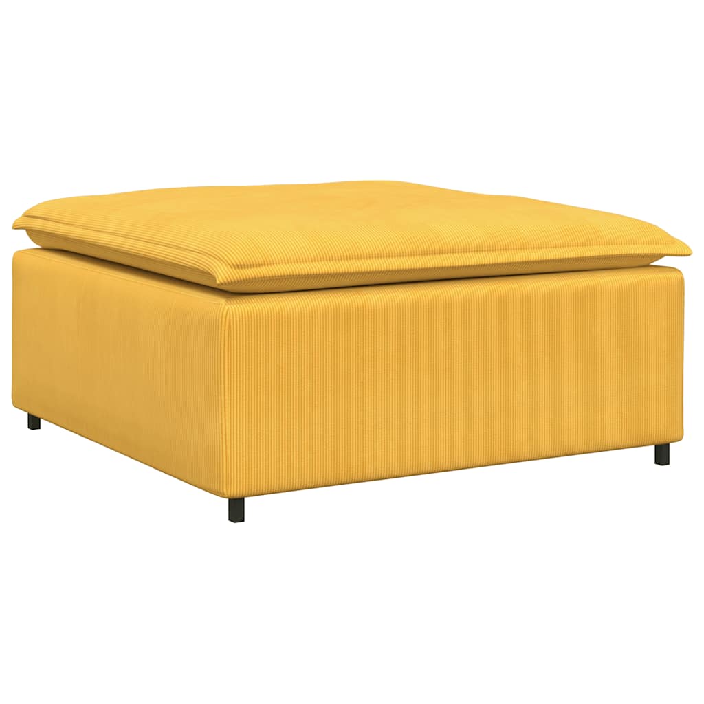 vidaXL Podnóżek do sofy modułowej modułowy jasnożółty 100x100x48 cm
