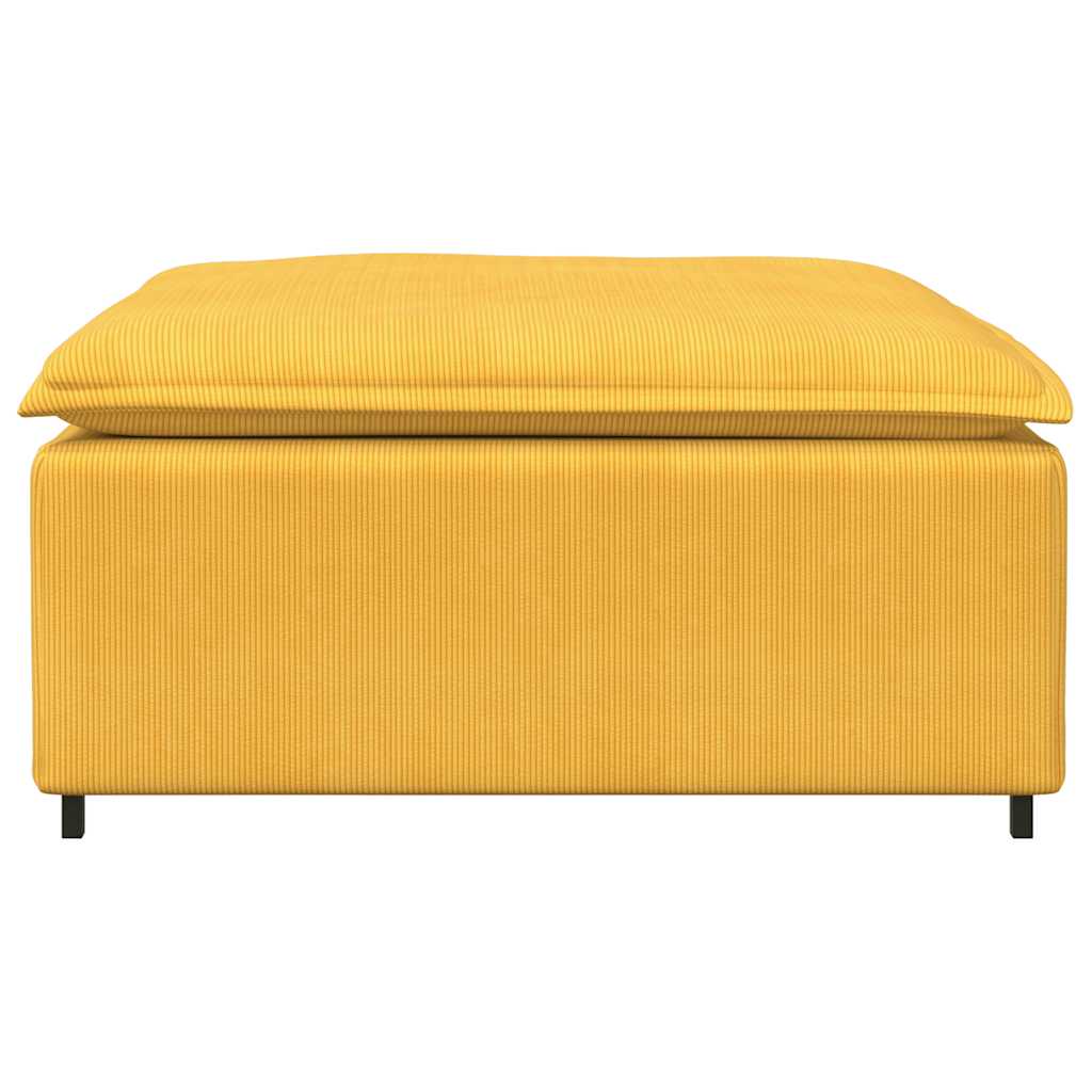 vidaXL Podnóżek do sofy modułowej modułowy jasnożółty 100x100x48 cm