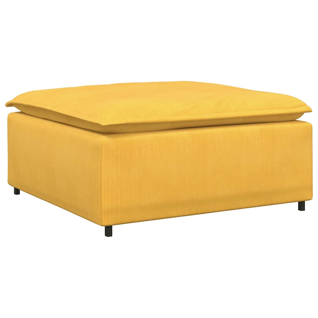 vidaXL Podnóżek do sofy modułowej modułowy jasnożółty 100x100x48 cm