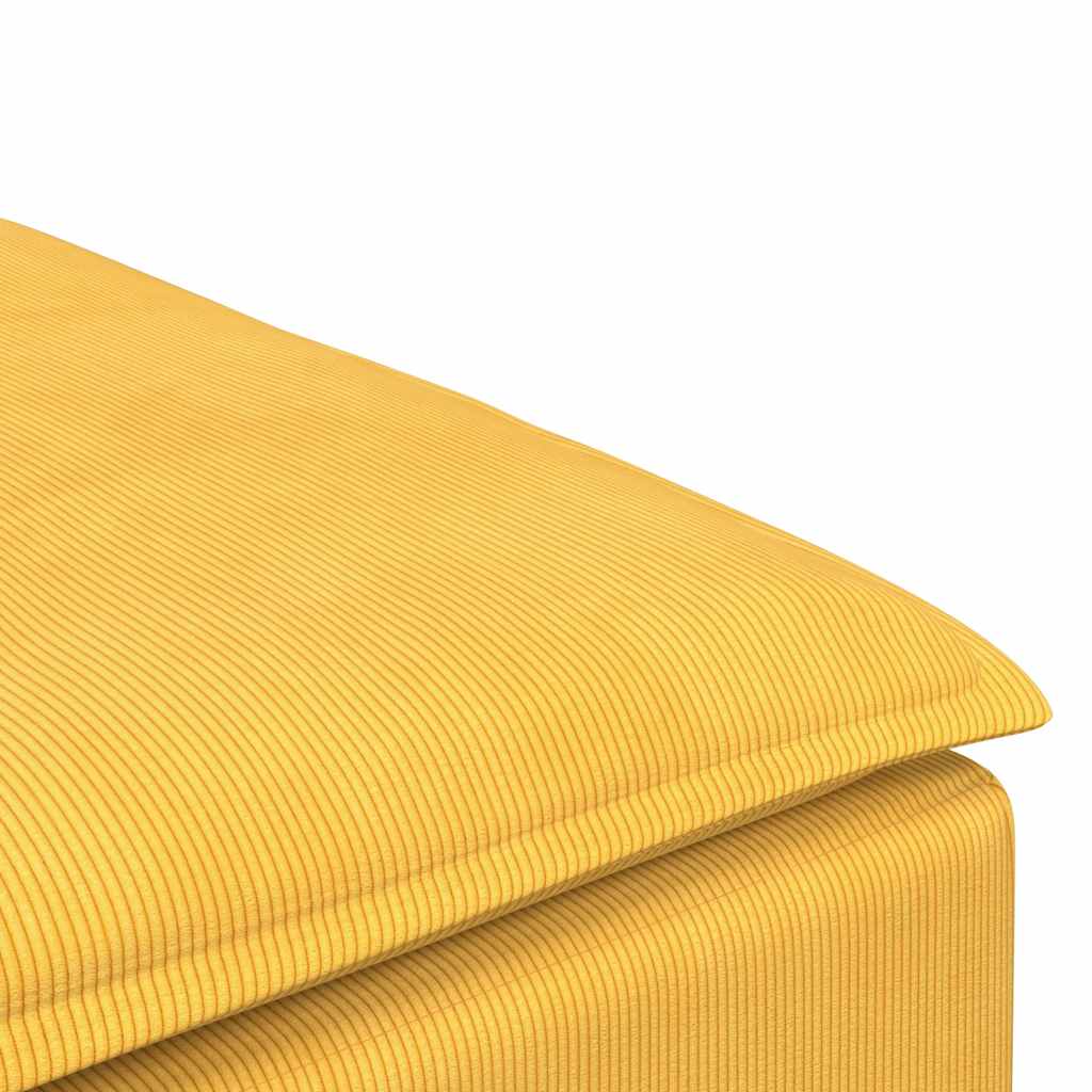 vidaXL Podnóżek do sofy modułowej modułowy jasnożółty 100x100x48 cm