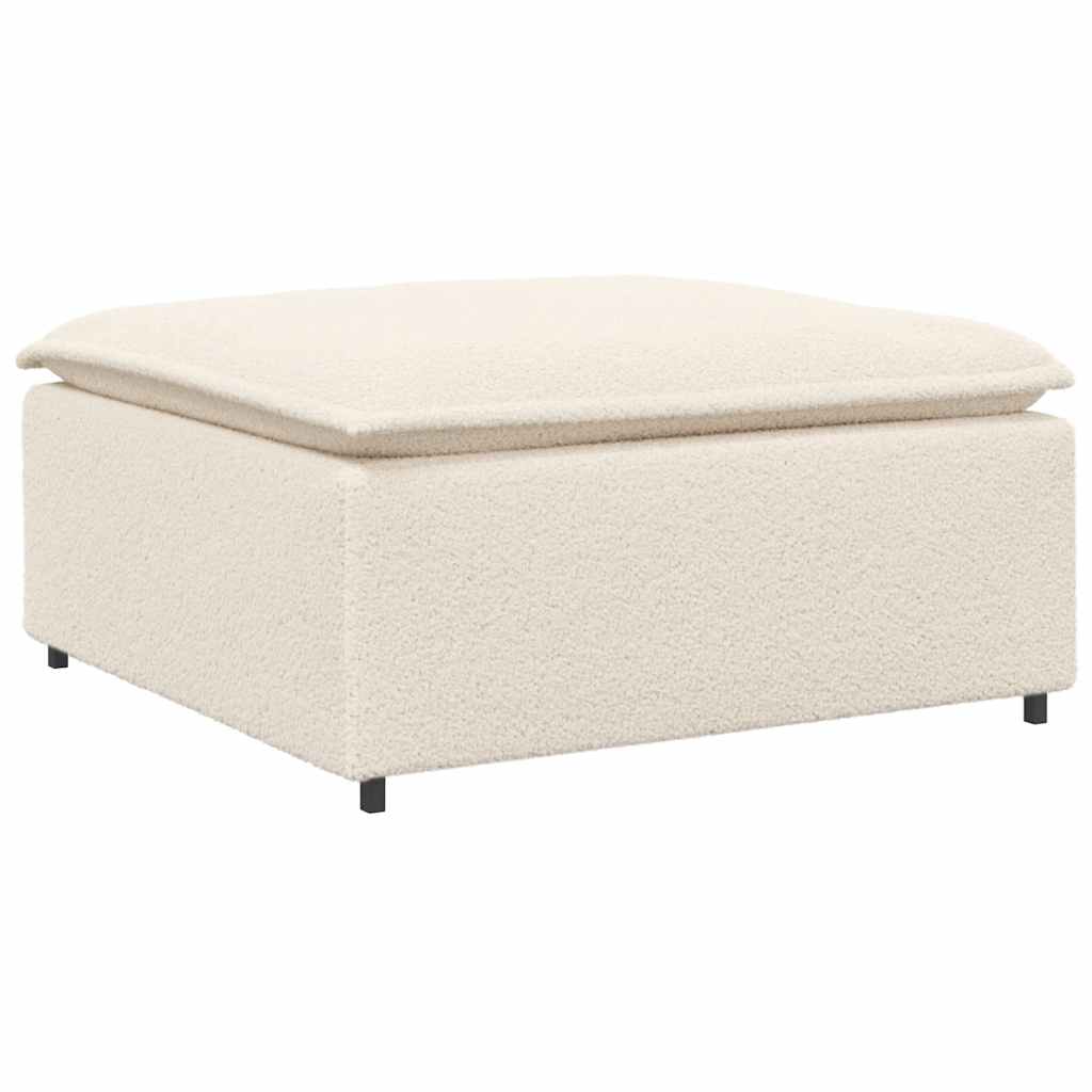 vidaXL Podnóżek do sofy modułowej modułowej kremowy 100x100x48 cm