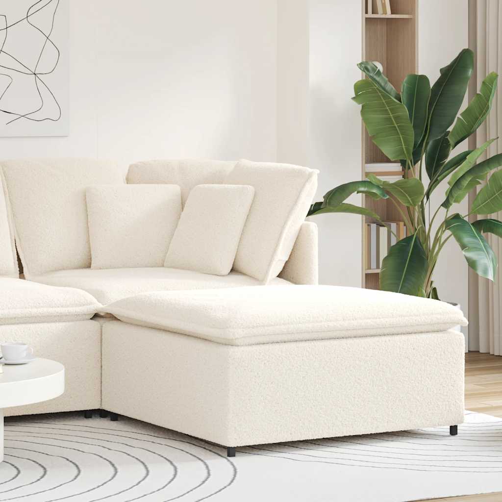 vidaXL Podnóżek do sofy modułowej modułowej kremowy 100x100x48 cm