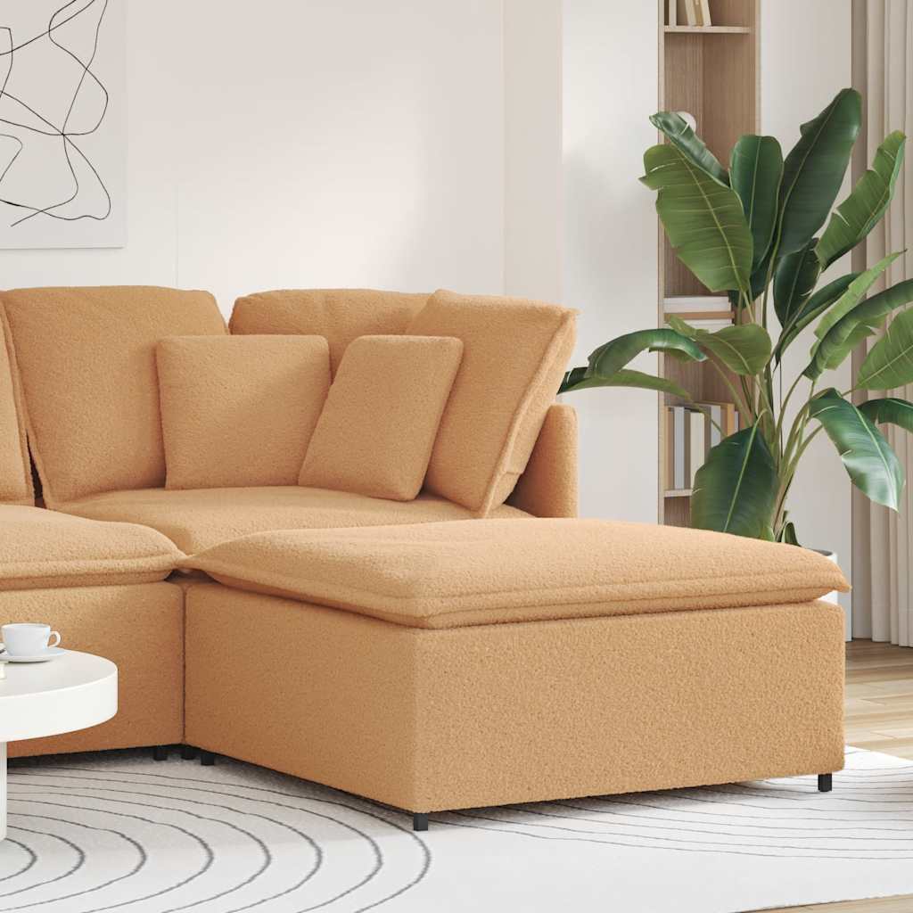 vidaXL Podnóżek do sofy modułowej modułowy beżowy 100x100x48 cm