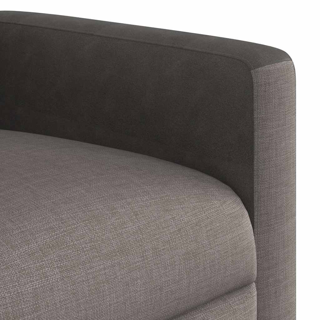 vidaXL Fotel rozkładany, kolor taupe, obity tkaniną