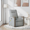 vidaXL Rozkładany fotel masujący, jasnoszary, obity tkaniną