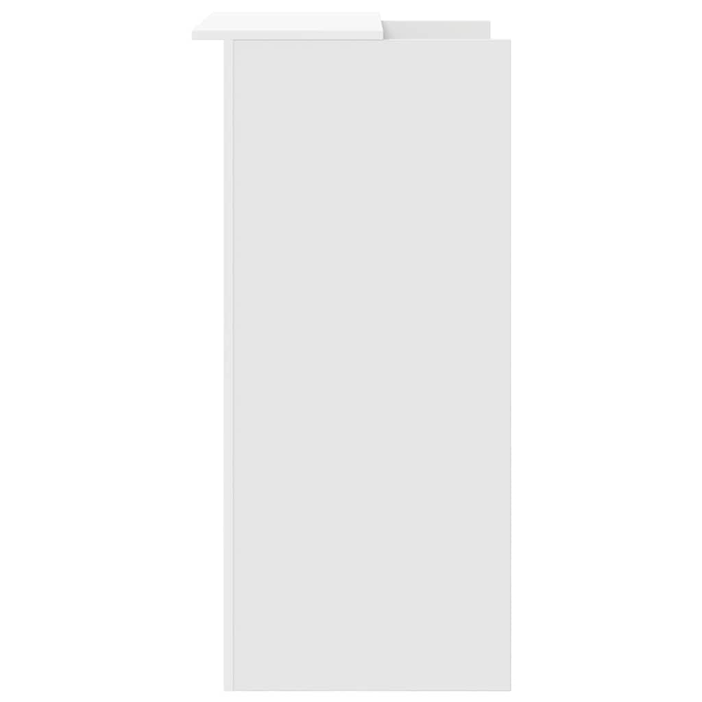 vidaXL Biurko recepcyjne białe 55x50x103,5 cm Drewno konstrukcyjne