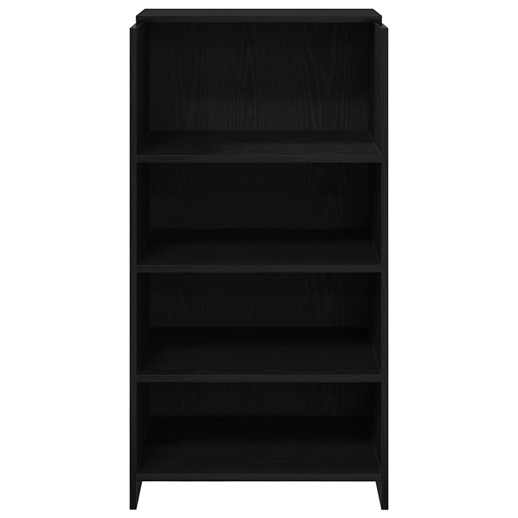 vidaXL Biurko recepcyjne czarne 55x50x103,5 cm Drewno klejone