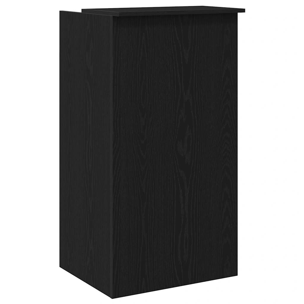 vidaXL Biurko recepcyjne czarne 55x50x103,5 cm Drewno klejone