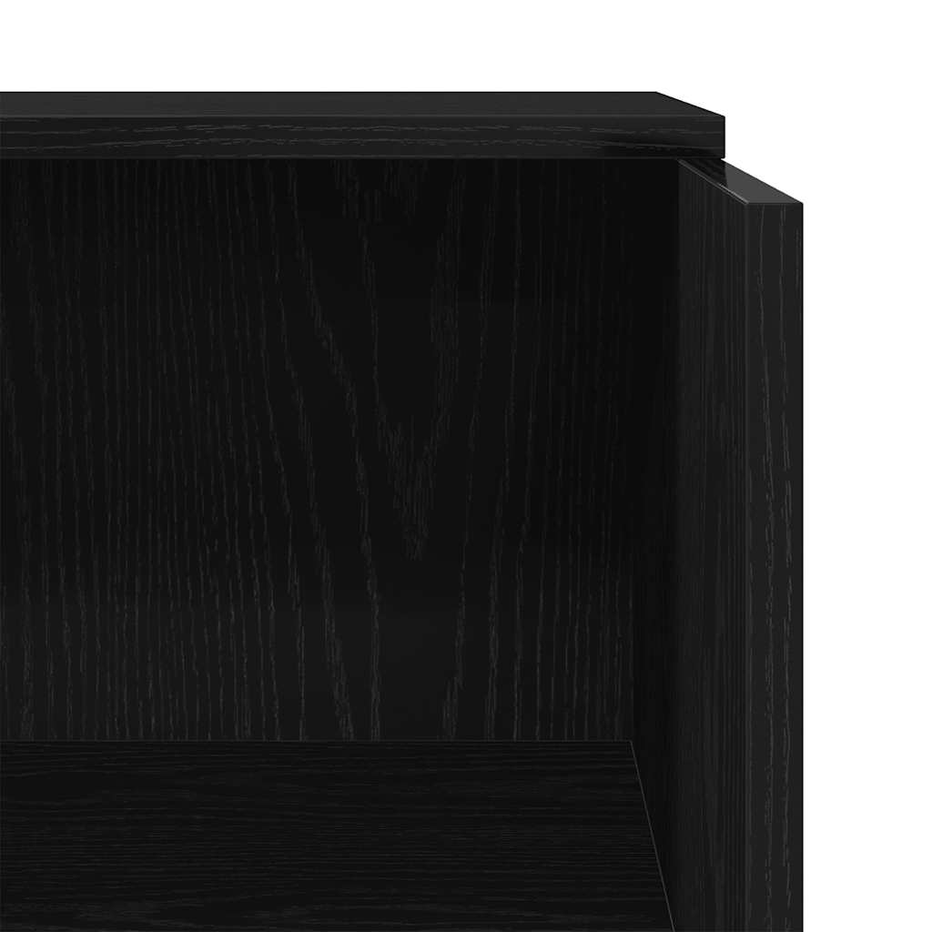 vidaXL Biurko recepcyjne czarne 55x50x103,5 cm Drewno klejone