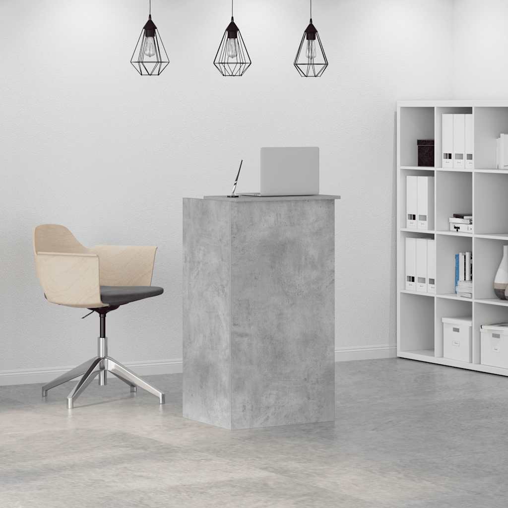 vidaXL Biurko recepcyjne betonowe szare 55x50x103,5 cm drewno klejone
