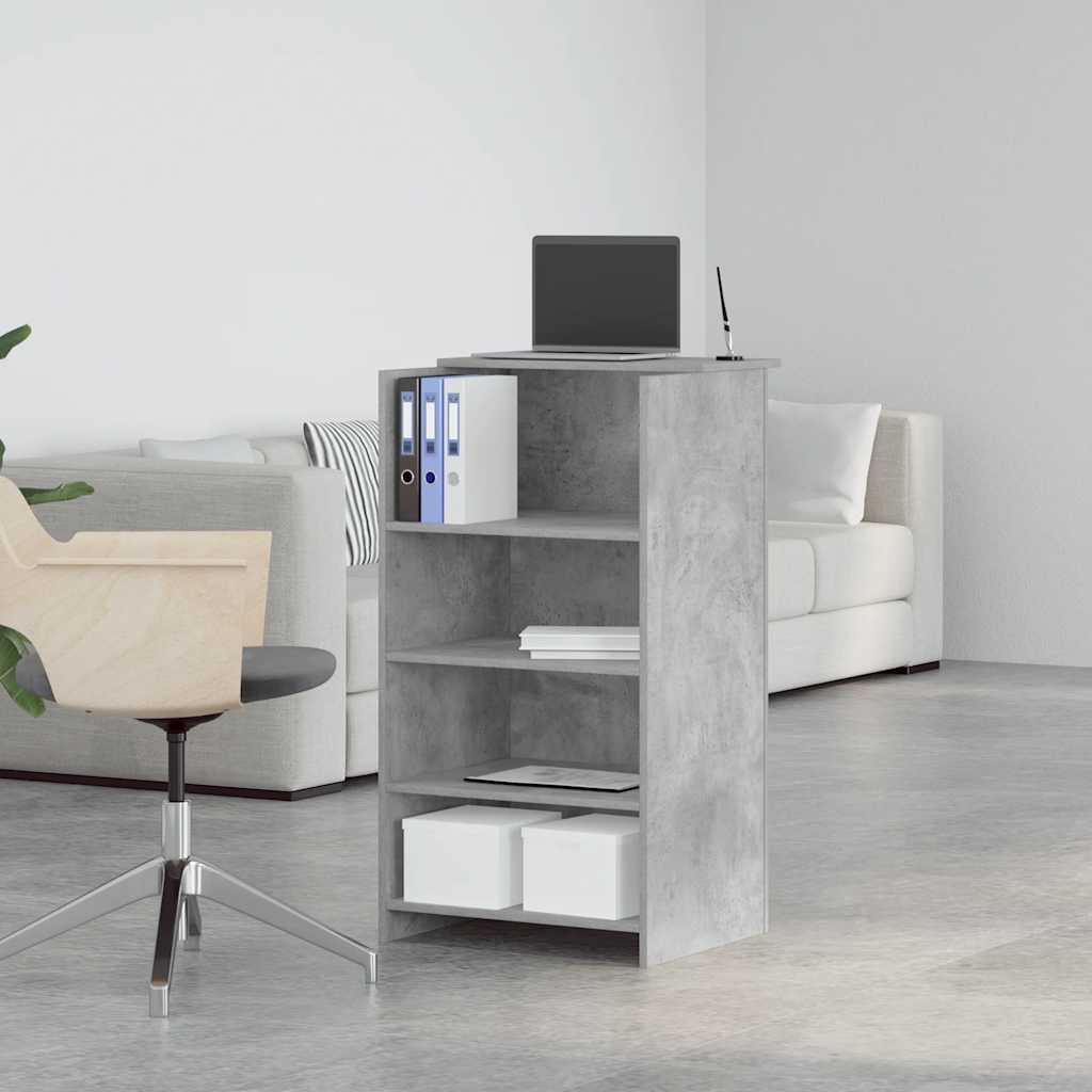 vidaXL Biurko recepcyjne betonowe szare 55x50x103,5 cm drewno klejone