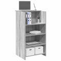 vidaXL Biurko recepcyjne szare Sonoma 55x50x103,5 cm Drewno klejone
