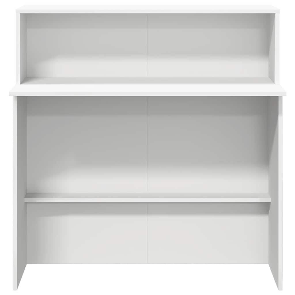 vidaXL Biurko recepcyjne białe 100x50x103,5 cm Drewno konstrukcyjne