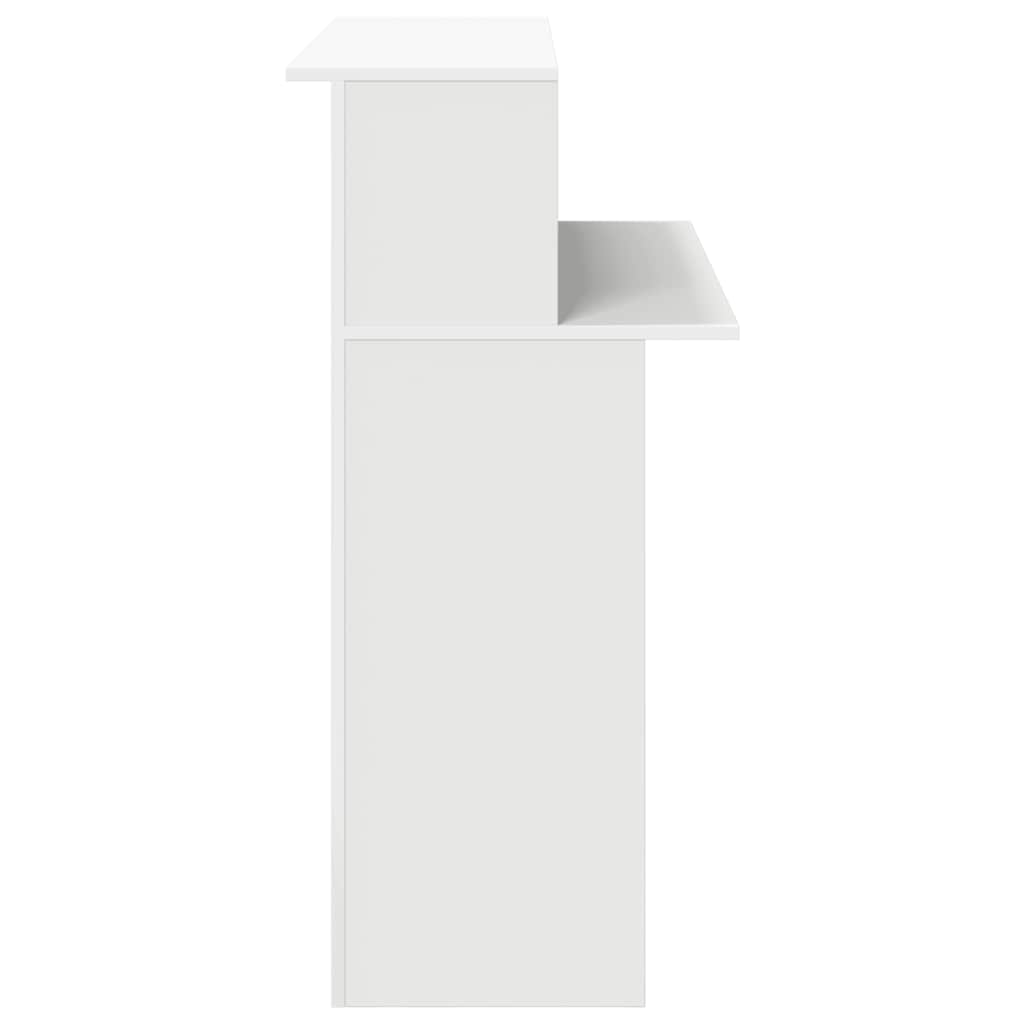 vidaXL Biurko recepcyjne białe 100x50x103,5 cm Drewno konstrukcyjne