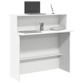 vidaXL Biurko recepcyjne białe 100x50x103,5 cm Drewno konstrukcyjne