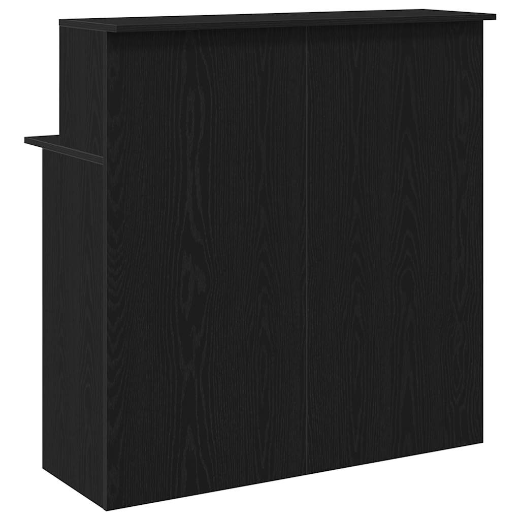 vidaXL Biurko recepcyjne czarne 100x50x103,5 cm Drewno klejone