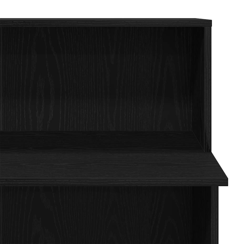 vidaXL Biurko recepcyjne czarne 100x50x103,5 cm Drewno klejone