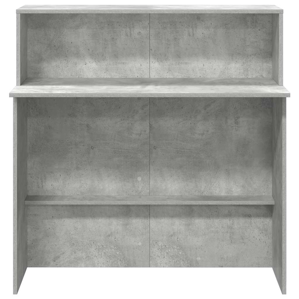 vidaXL Biurko recepcyjne betonowe szare 100x50x103,5 cm drewno klejone