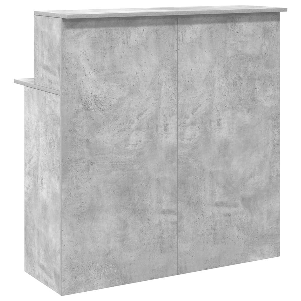 vidaXL Biurko recepcyjne betonowe szare 100x50x103,5 cm drewno klejone