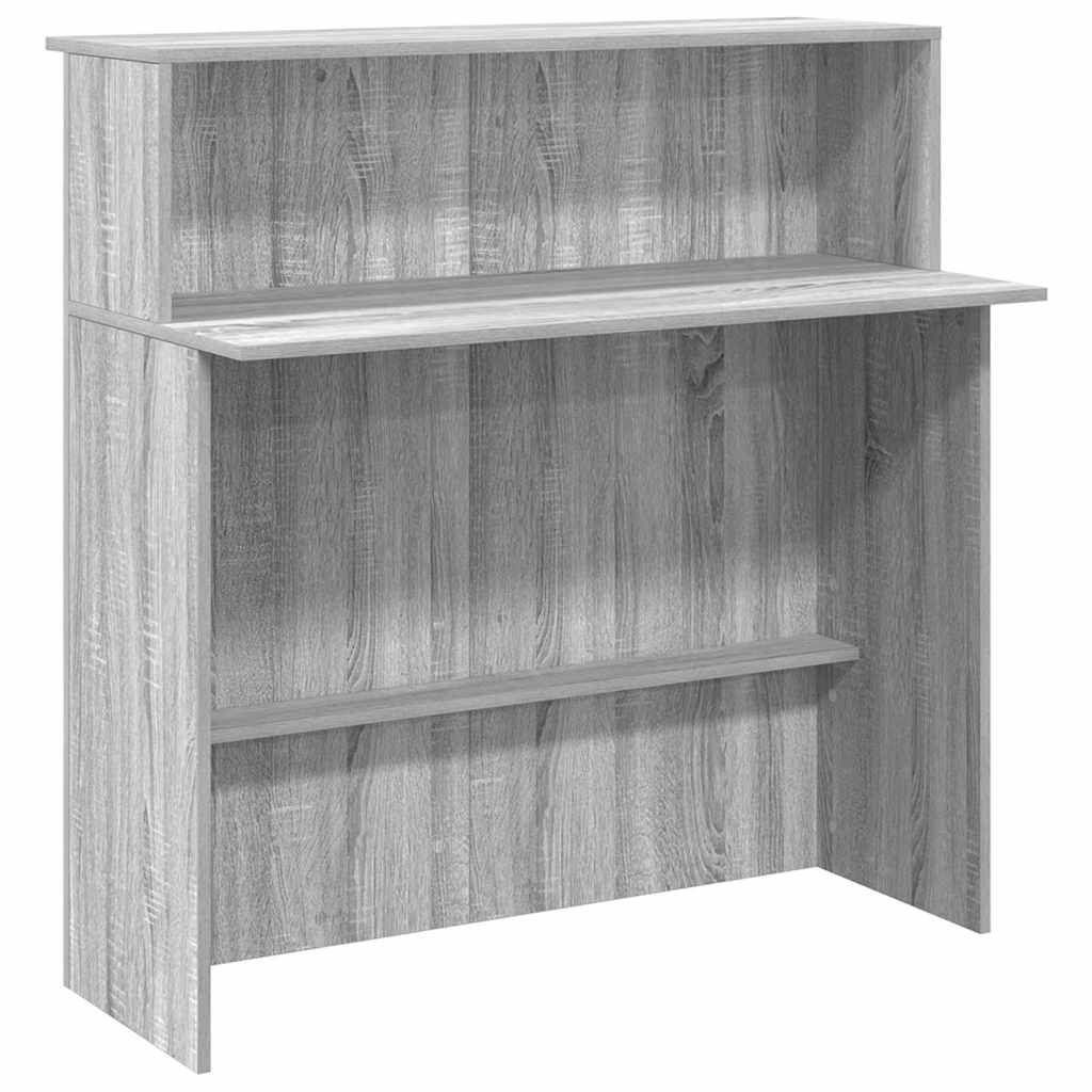 vidaXL Biurko recepcyjne szare Sonoma 100x50x103,5 cm Drewno klejone