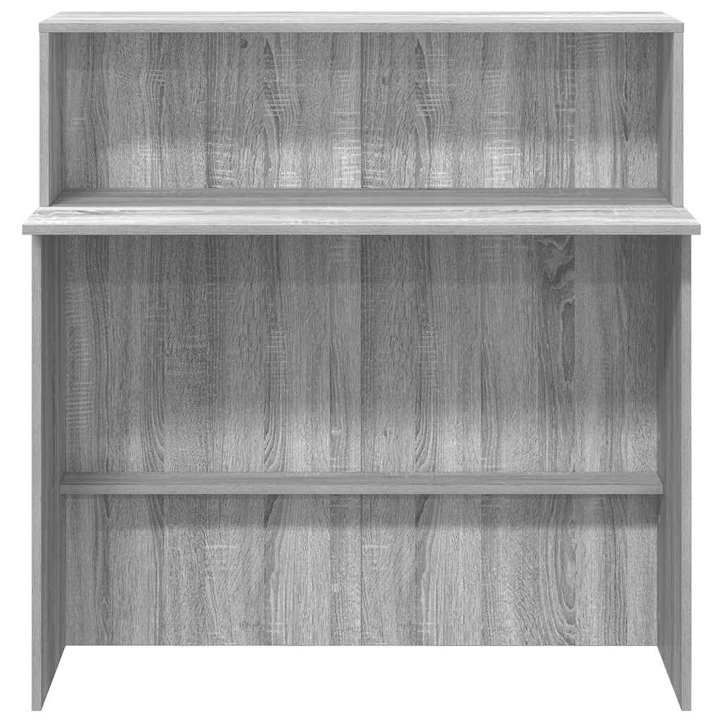 vidaXL Biurko recepcyjne szare Sonoma 100x50x103,5 cm Drewno klejone