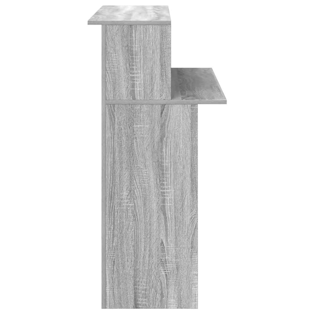 vidaXL Biurko recepcyjne szare Sonoma 100x50x103,5 cm Drewno klejone