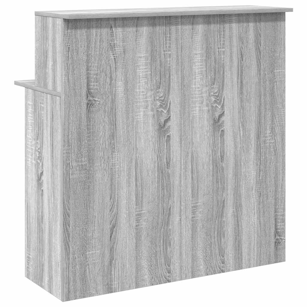 vidaXL Biurko recepcyjne szare Sonoma 100x50x103,5 cm Drewno klejone