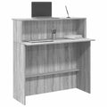 vidaXL Biurko recepcyjne szare Sonoma 100x50x103,5 cm Drewno klejone