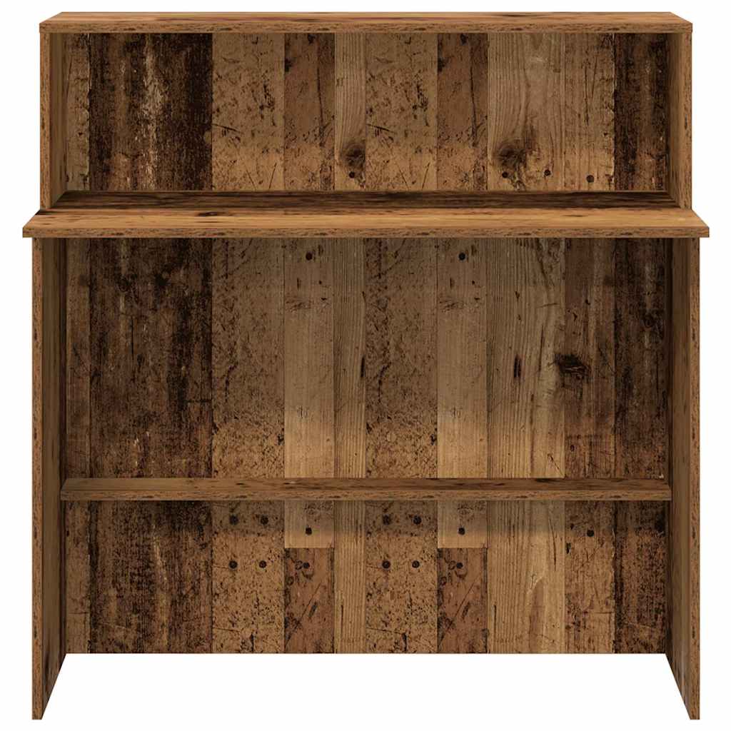 vidaXL Biurko recepcyjne Stare drewno 100x50x103,5 cm Drewno klejone