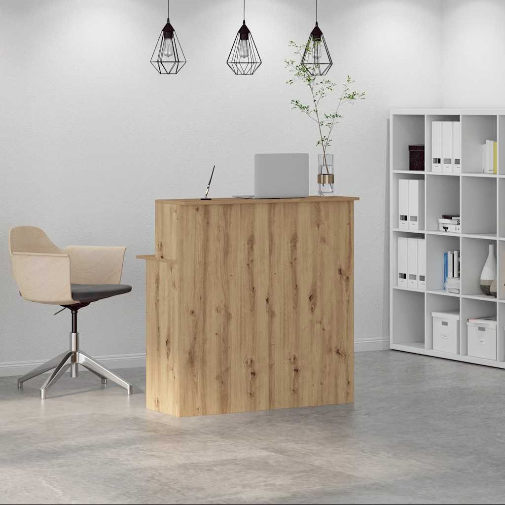 vidaXL Biurko recepcyjne dąb artisan 100x50x103,5 cm Drewno klejone