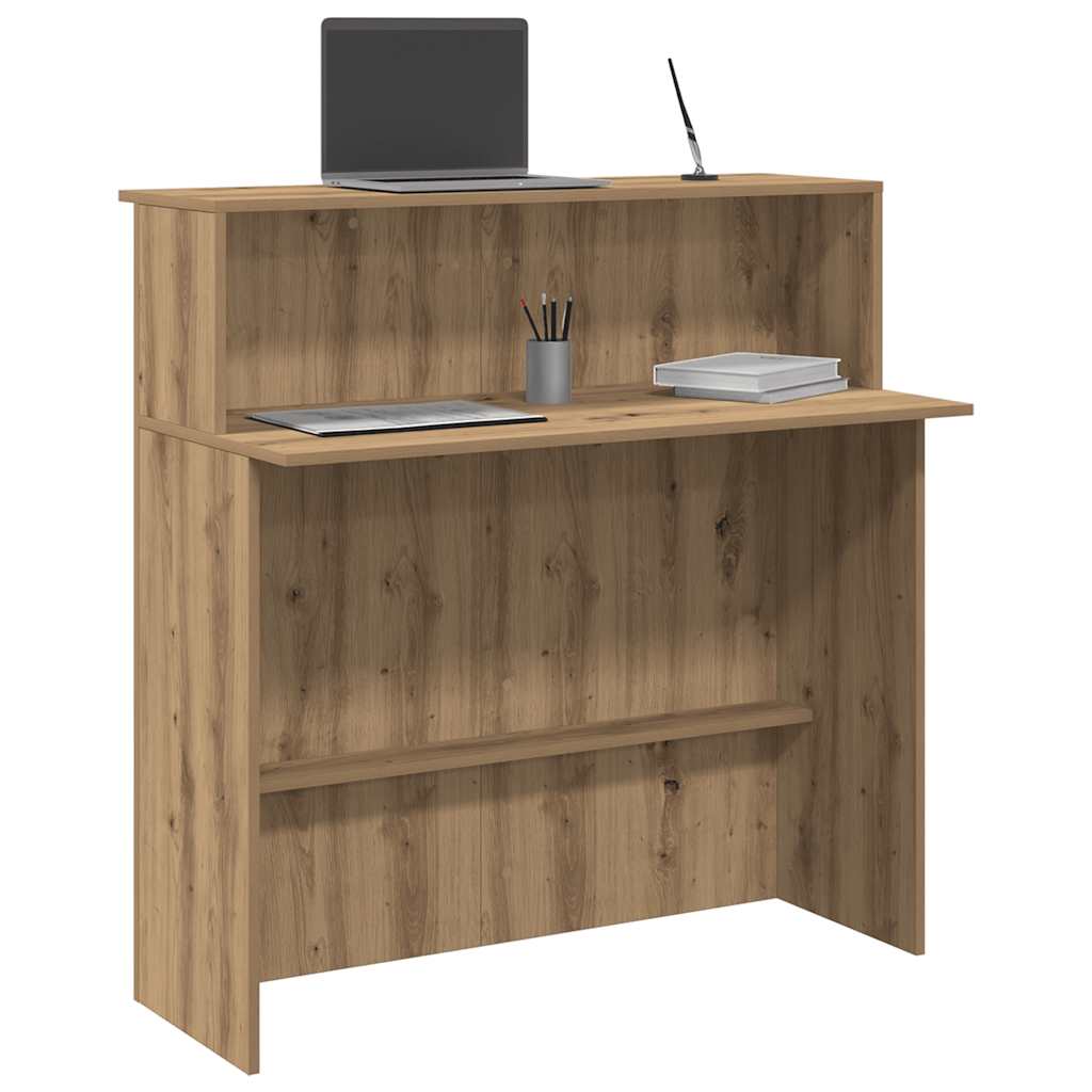 vidaXL Biurko recepcyjne dąb artisan 100x50x103,5 cm Drewno klejone