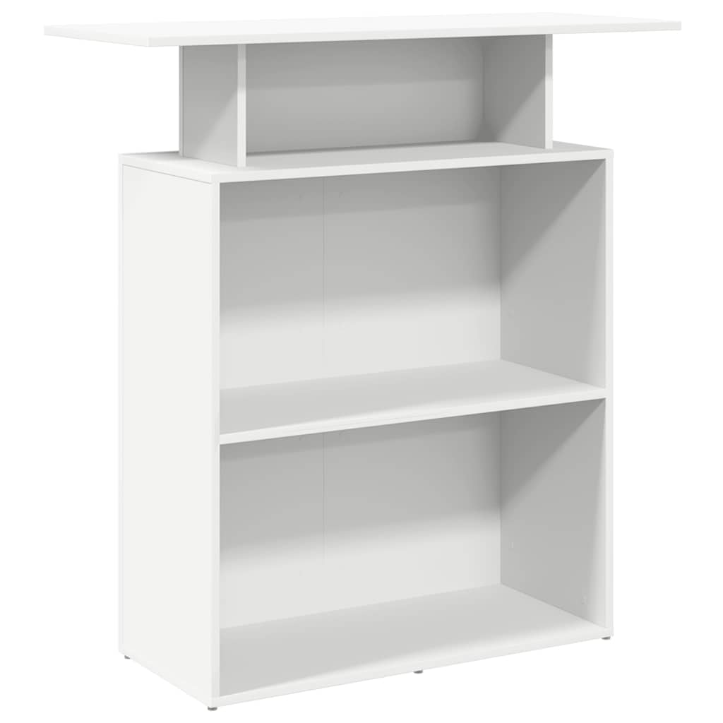 vidaXL Biurko recepcyjne białe 100x40x104 cm Drewno konstrukcyjne