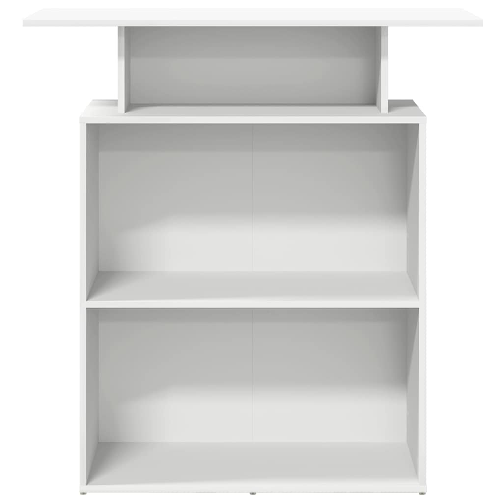 vidaXL Biurko recepcyjne białe 100x40x104 cm Drewno konstrukcyjne