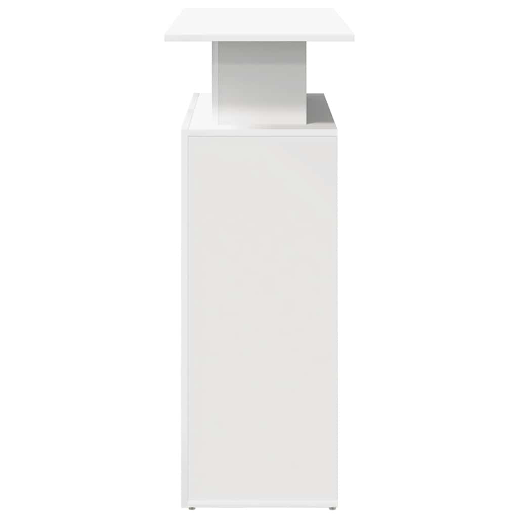 vidaXL Biurko recepcyjne białe 100x40x104 cm Drewno konstrukcyjne