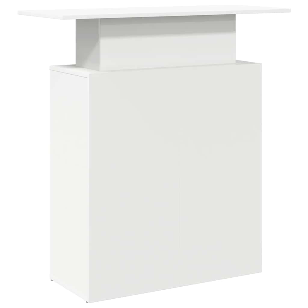 vidaXL Biurko recepcyjne białe 100x40x104 cm Drewno konstrukcyjne