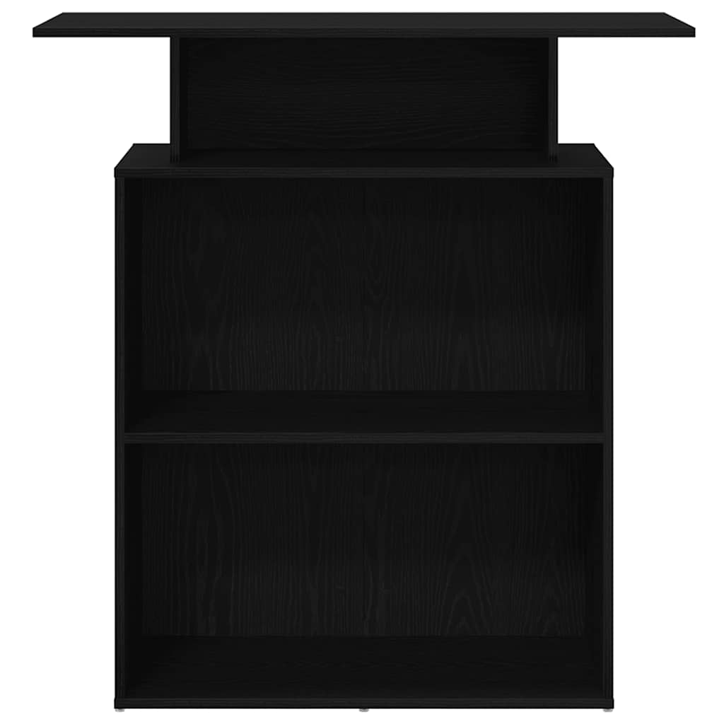 vidaXL Biurko recepcyjne czarne 100x40x104 cm Drewno konstrukcyjne