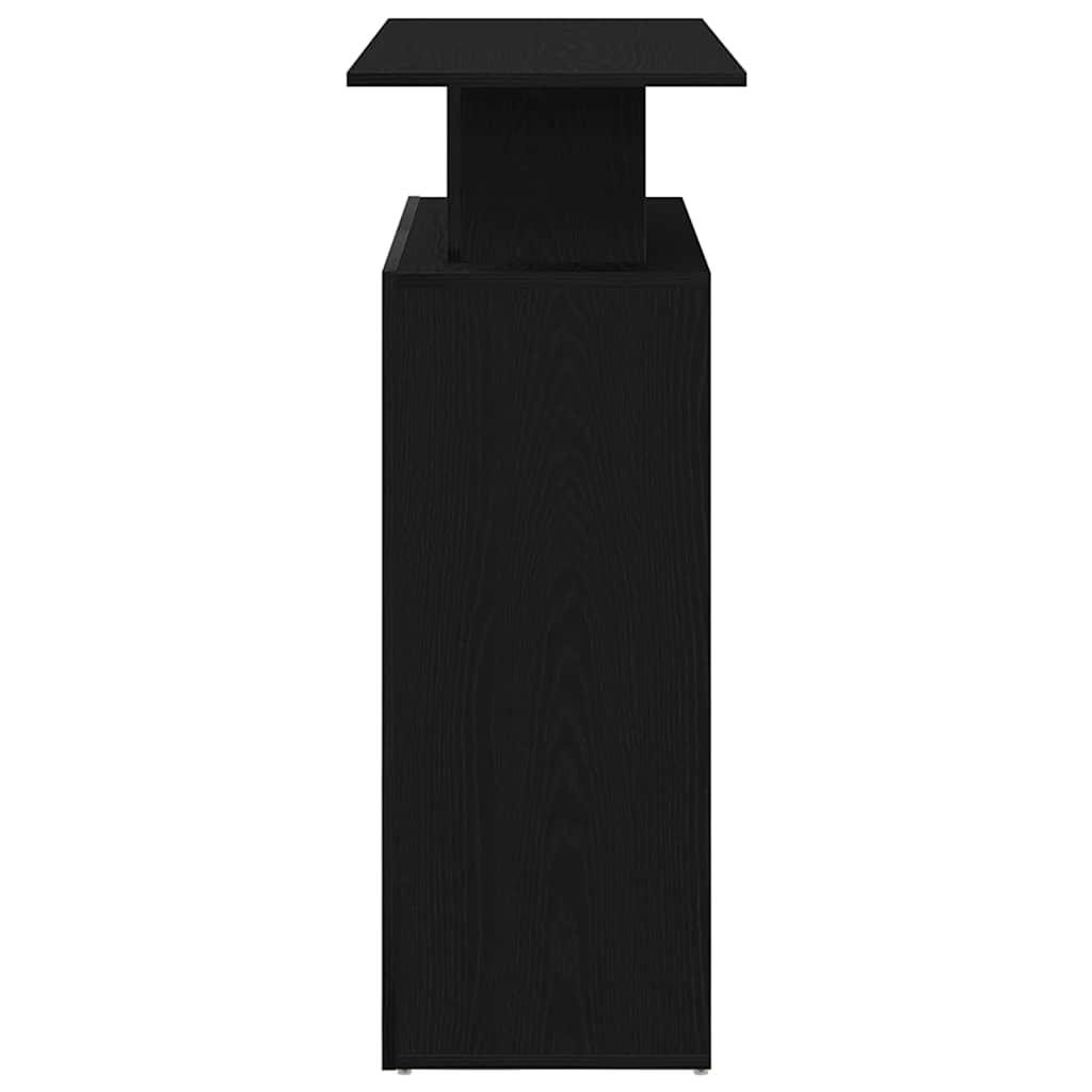 vidaXL Biurko recepcyjne czarne 100x40x104 cm Drewno konstrukcyjne