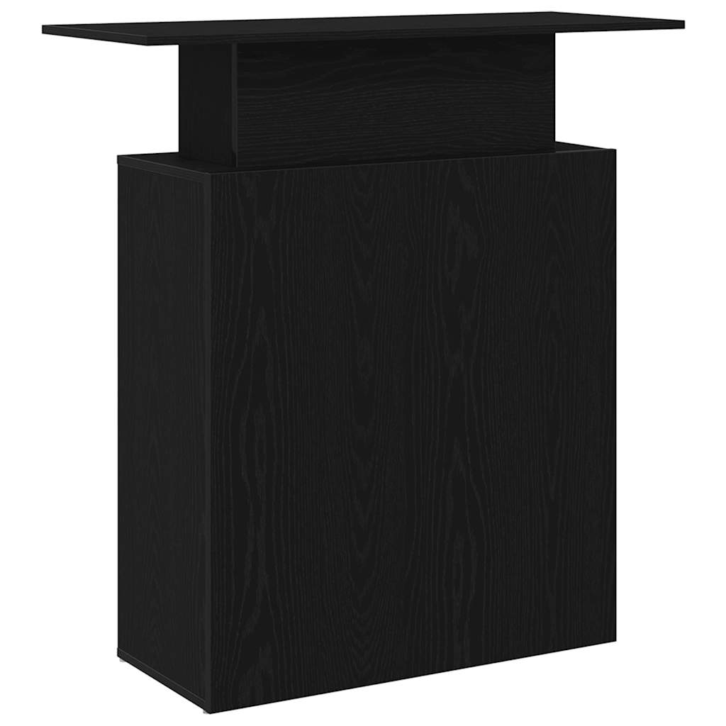 vidaXL Biurko recepcyjne czarne 100x40x104 cm Drewno konstrukcyjne