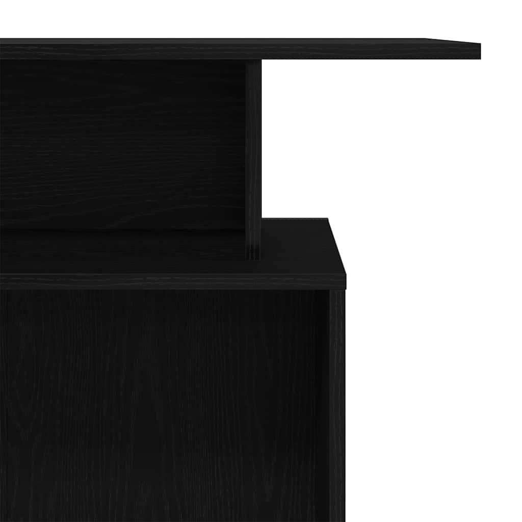 vidaXL Biurko recepcyjne czarne 100x40x104 cm Drewno konstrukcyjne