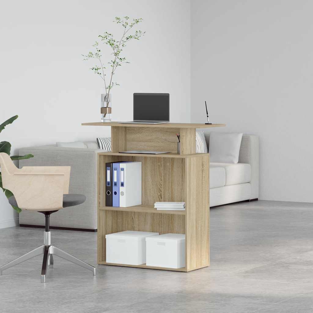vidaXL Biurko recepcyjne Sonoma Oak 100x40x104 cm Drewno konstrukcyjne