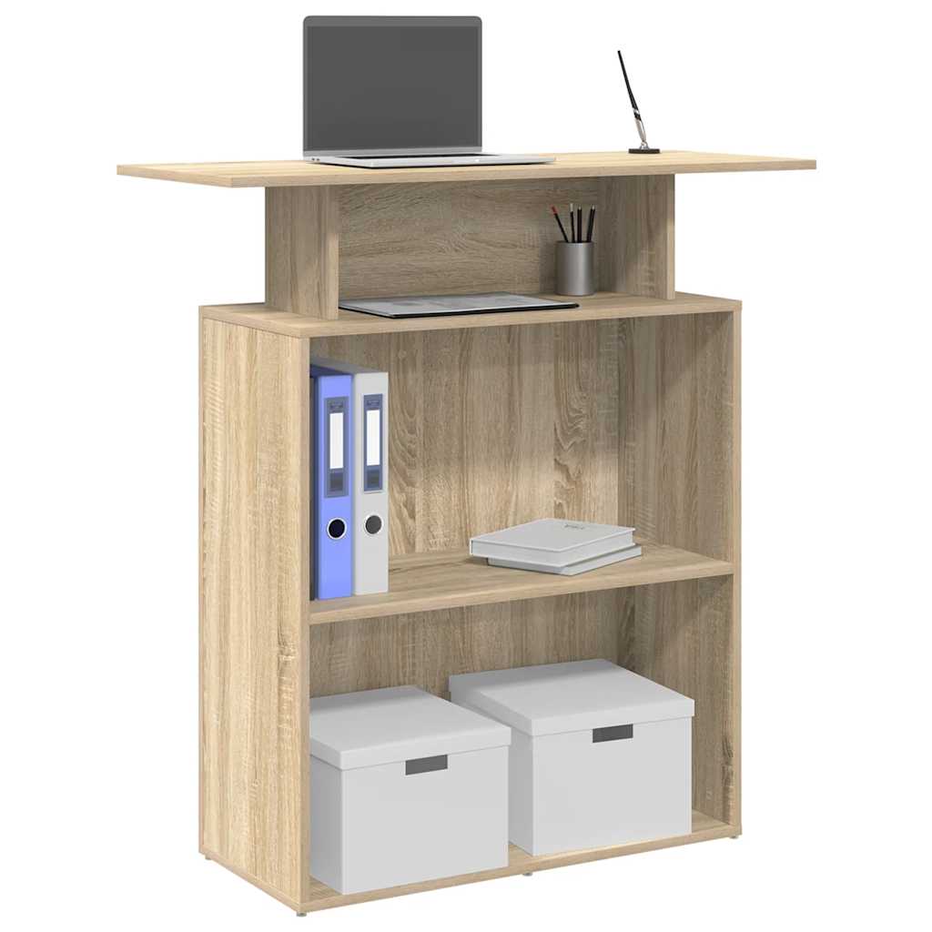 vidaXL Biurko recepcyjne Sonoma Oak 100x40x104 cm Drewno konstrukcyjne