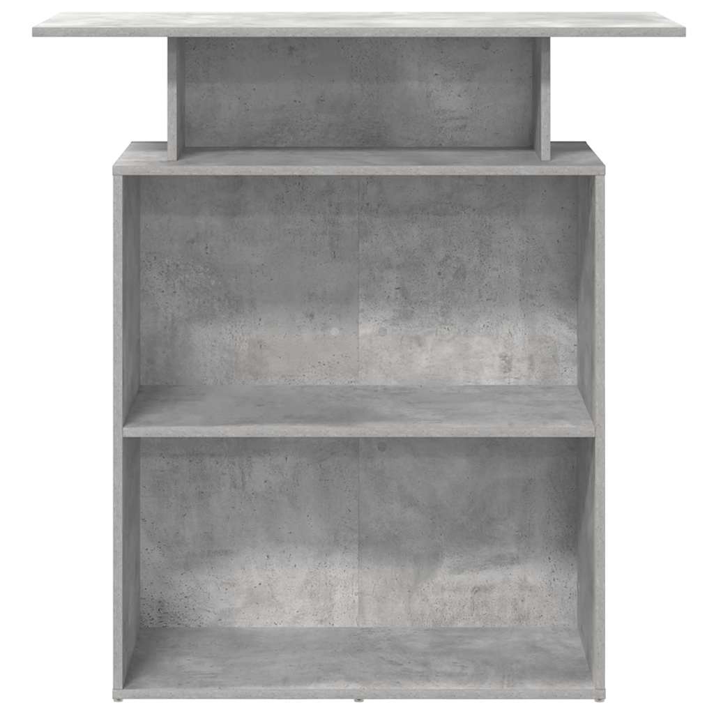 vidaXL Biurko recepcyjne betonowe szare 100x40x104 cm drewno klejone