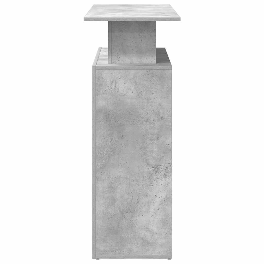 vidaXL Biurko recepcyjne betonowe szare 100x40x104 cm drewno klejone